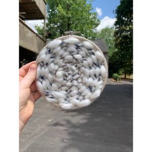 Handmade Neutral Small Weaving | Neutral Decor | White Neutral Office Wall Décor